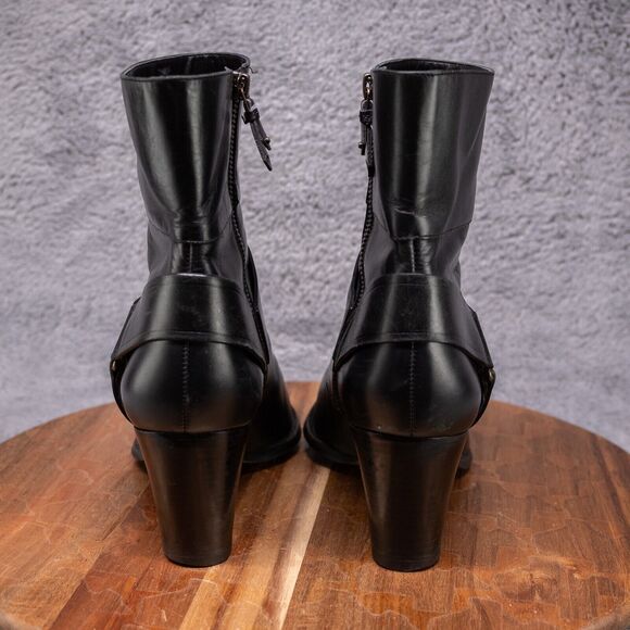 Cole Haan Boots Women 10 B Black Comfort Soles Air Heels Harness Zip D32427 - Picture 5 of 10